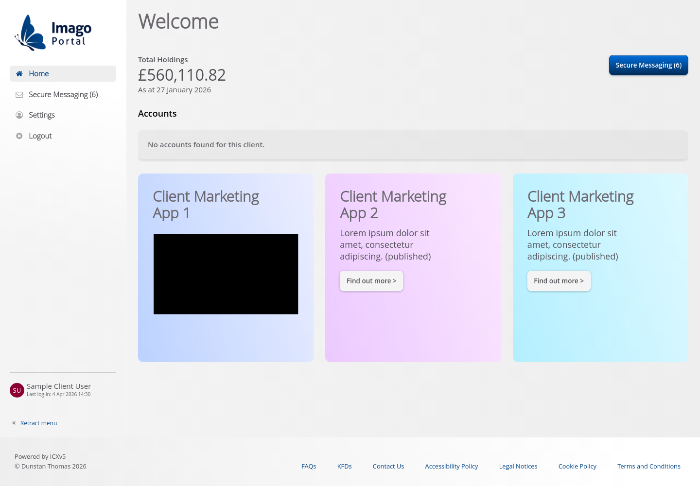Role-Client > 01 Client Dashboard > No accounts